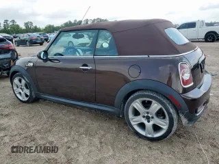 2011 MINI Convertible S with VIN WMWZP3C58BTX83725, listed as a Copart auction lot 60921875 with 45,400 mi miles and Salvage title. Bid and sale history available at DreamBid. Image 2.