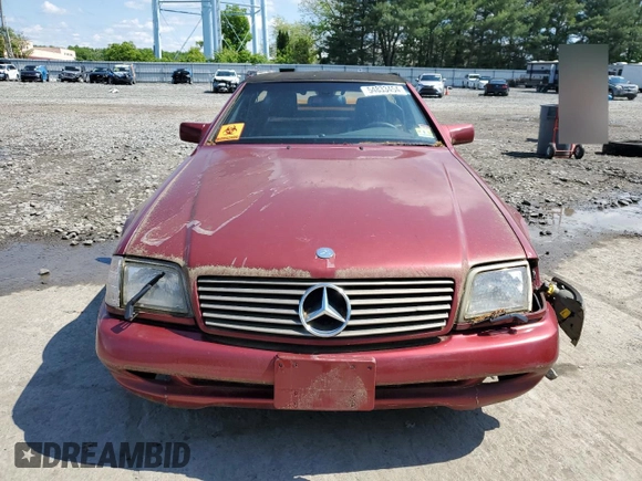 1999 Mercedes-Benz SL-Class with VIN WDBFA68F6XF173790, listed as a Copart auction lot 54833454 with 0 mi miles and Clean Title. Bid and sale history available at carsss.com. Image 5.