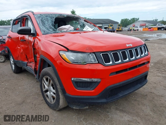 2017 Jeep Compass Sport z VIN 3C4NJDABXHT624087, wystawiony jako IAAI lot #42592951 z przebiegiem Nie podano mil oraz . Historia ofert i sprzedaży dostępna na DreamBid. Obrazek 1.