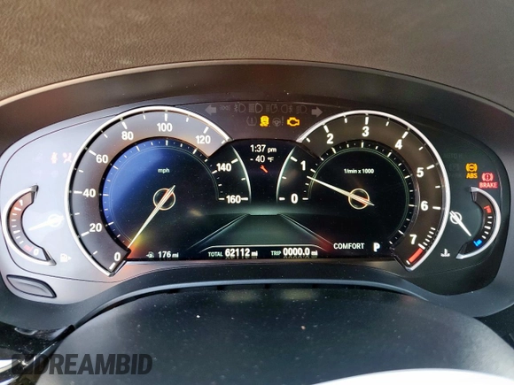 2018 BMW 5 Series 530i with VIN WBAJA5C55JG899661, listed as a Copart auction lot 58302215 with 62,112 mi miles and Salvage title. Bid and sale history available at DreamBid. Image 9.