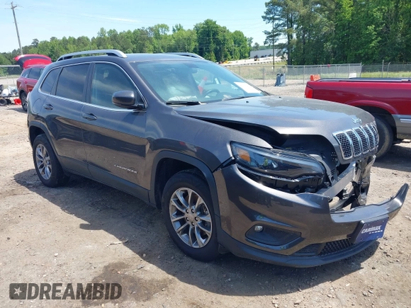 2019 Jeep Cherokee Latitude Plus with VIN 1C4PJMLXXKD471368, listed as a IAAI auction lot 42216434 with 51,804 mi miles and . Bid and sale history available at DreamBid. Image 1.