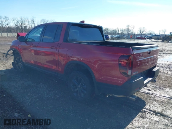 2025 Honda Ridgeline Sport z VIN 5FPYK3F13SB007230, wystawiony jako IAAI lot #41480933 z przebiegiem 205 mil mil oraz . Historia ofert i sprzedaży dostępna na DreamBid. Obrazek 3.