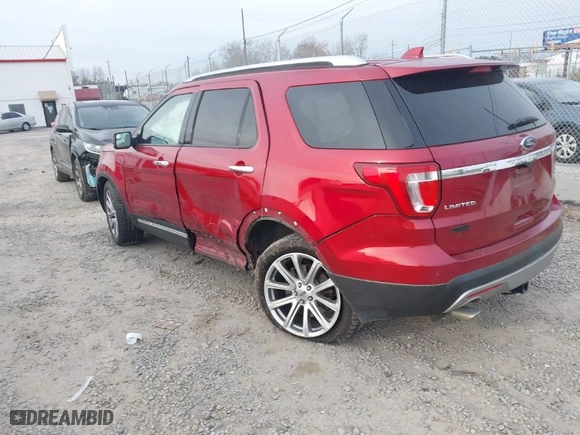 2016 Ford Explorer Limited with VIN 1FM5K7F8XGGA57020, listed as a IAAI auction lot 41784258 with 238,798 mi miles. Bid and sale history available at carsss.com. Image 3.