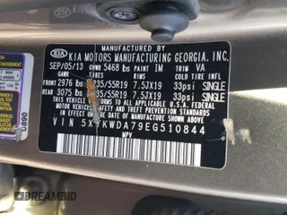 2014 Kia Sorento SX with VIN 5XYKWDA79EG510844, listed as a Copart auction lot 48409165 with 102,113 mi miles and Clean Title. Bid and sale history available at carsss.com. Image 13.