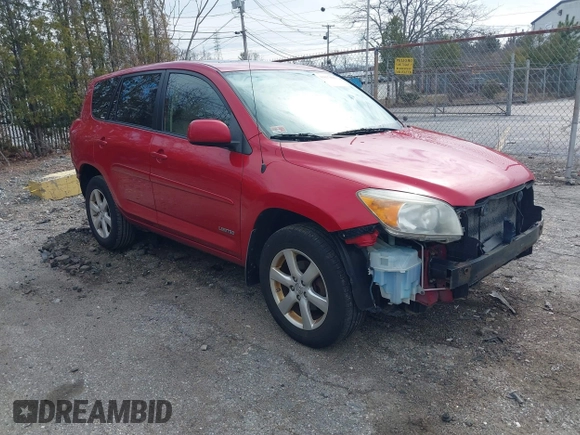 2007 Toyota RAV4 Limited with VIN JTMBK31V475035653, listed as a IAAI auction lot 41837896 with 185,553 mi miles. Bid and sale history available at carsss.com. Image 1.