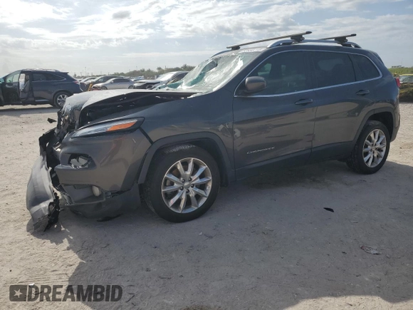 2016 Jeep Cherokee Limited with VIN 1C4PJLDS9GW275138, listed as a Copart auction lot 52558715 with 82,131 mi miles and Salvage Title. Bid and sale history available at carsss.com. Image 1.