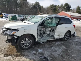 2020 Nissan Pathfinder S with VIN 5N1DR2AM0LC644004, listed as a Copart auction lot 46445495 with 36,857 mi miles and Salvage Title. Bid and sale history available at carsss.com. Image 1.