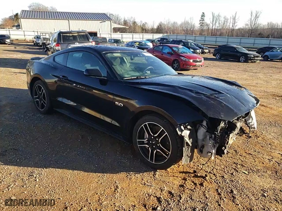2020 Ford Mustang GT with VIN 1FA6P8CF6L5126557, listed as a Copart auction lot 44264705 with 95,526 mi miles and Salvage Title. Bid and sale history available at carsss.com. Image 10.