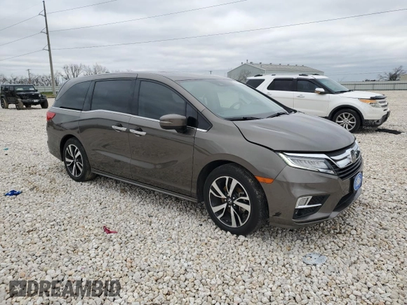 2019 Honda Odyssey Elite with VIN 5FNRL6H94KB004044, listed as a Copart auction lot 44556275 with 62,492 mi miles and Salvage Title. Bid and sale history available at DreamBid. Image 4.