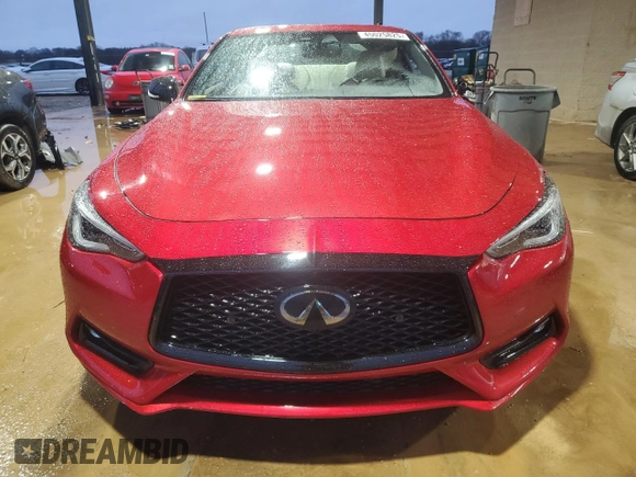 2021 Infiniti Q60 Red Sport 400 with VIN JN1FV7LK0MM530441, listed as a Copart auction lot 45025825 with 17,319 mi miles and Salvage title. Bid and sale history available at DreamBid. Image 5.