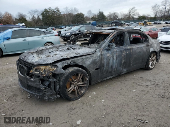 2013 BMW 7 Series 740Li with VIN WBAYE4C50DD137454, listed as a Copart auction lot 84876294 with Not provided miles and Salvage title. Bid and sale history available at DreamBid. Image 1.