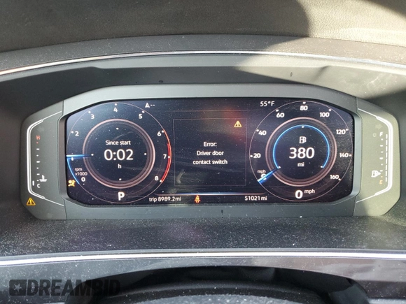 2019 Volkswagen Tiguan SE with VIN 3VV3B7AX8KM200315, listed as a Copart auction lot 48226375 with 51,021 mi miles and Salvage Title. Bid and sale history available at DreamBid. Image 9.