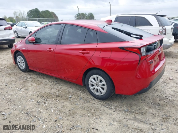 2021 Toyota Prius L Eco with VIN JTDKAMFU6M3134586, listed as a IAAI auction lot 41909538 with 55,355 mi miles. Bid and sale history available at carsss.com. Image 3.