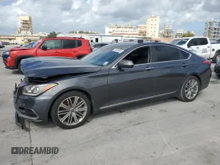 2018 Genesis G80 3.8L with VIN KMHGN4JEXJU223282, listed as a Copart auction lot 79224484 with 113,918 mi miles and Salvage Title. Bid and sale history available at carsss.com. Image 1.