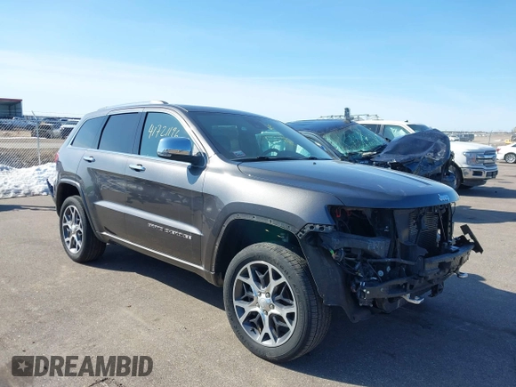 2019 Jeep Grand Cherokee Overland with VIN 1C4RJFCGXKC640377, listed as a IAAI auction lot 41721196 with 79,745 mi miles. Bid and sale history available at carsss.com. Image 1.