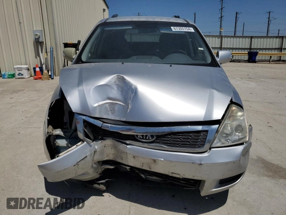 2012 Kia Sedona LX with VIN KNDMG4C74C6485709, listed as a Copart auction lot 67355154 with 196,052 mi miles and Salvage Title. Bid and sale history available at carsss.com. Image 5.