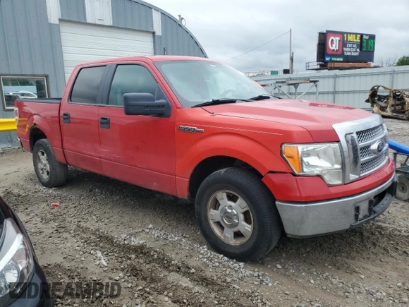 2009 Ford F-150 XL with VIN 1FTRW12889FA57183, listed as a Copart auction lot 58434525 with 207,526 mi miles and Salvage title. Bid and sale history available at DreamBid. Image 4.