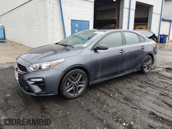 2021 Kia Forte GT-Line with VIN 3KPF34AD7ME270897, listed as a Copart auction lot 50296205 with 93,833 mi miles and Salvage Title. Bid and sale history available at carsss.com. Image 1.