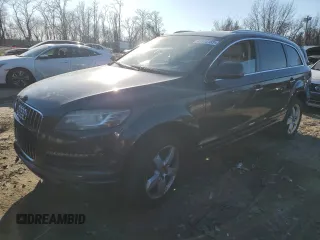 2014 Audi Q7 3.0T Premium Plus with VIN WA1LGAFE0ED010782, listed as a Copart auction lot 46630155 with 124,652 mi miles and Clean Title. Bid and sale history available at carsss.com. Image 1.