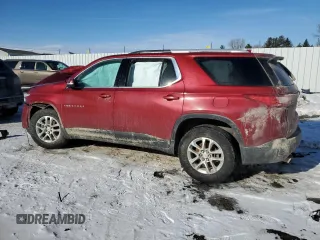 2018 Chevrolet Traverse LT Cloth z VIN 1GNERGKW7JJ126588, wystawiony jako Copart lot #42369475 z przebiegiem Nie podano mil oraz Czysty tytuł • Clean title. Historia ofert i sprzedaży dostępna na DreamBid. Obrazek 2.