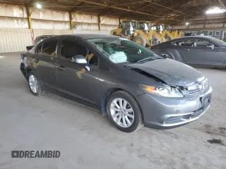 2012 Honda Civic EX with VIN 2HGFB2F83CH545950, listed as a Copart auction lot 52425815 with 91,623 mi miles and Salvage Title. Bid and sale history available at DreamBid. Image 4.