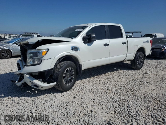 2017 Nissan Titan XD PRO-4X with VIN 1N6BA1F43HN562492, listed as a Copart auction lot 72621804 with 140,562 mi miles and Salvage Title. Bid and sale history available at carsss.com. Image 1.
