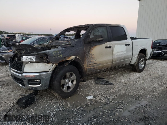 2025 Ram 1500 Big Horn with VIN 1C6SRFFPXSN583907, listed as a Copart auction lot 87313124 with 0 mi miles and Non Repairable. Bid and sale history available at carsss.com. Image 1.