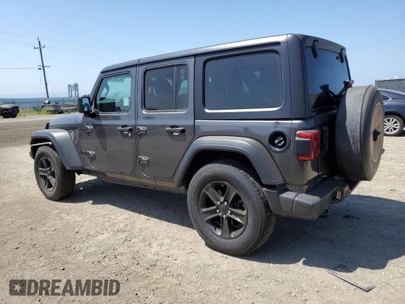 2021 Jeep Wrangler Unlimited Sport S with VIN 1C4HJXDNXMW795690, listed as a Copart auction lot 54250015 with 23,175 mi miles and Salvage title. Bid and sale history available at DreamBid. Image 2.
