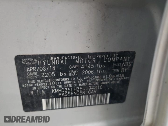 2014 Hyundai Elantra GT with VIN KMHD35LH3EU194316, listed as a Copart auction lot 78494814 with 181,255 mi miles and Clean Title. Bid and sale history available at carsss.com. Image 12.