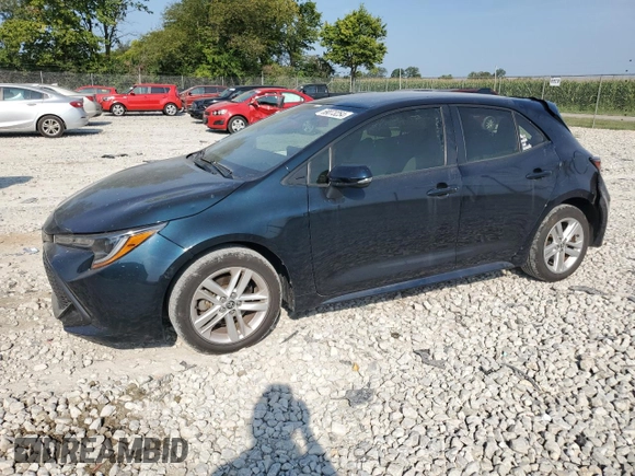 2021 Toyota Corolla Hatchback SE with VIN JTND4MBE9M3118005, listed as a Copart auction lot 69073254 with 65,938 mi miles and Salvage Title. Bid and sale history available at carsss.com. Image 1.