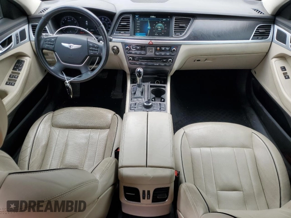 2015 Hyundai Genesis 3.8L with VIN KMHGN4JE8FU062244, listed as a Copart auction lot 52596394 with 132,513 mi miles and Salvage Title. Bid and sale history available at carsss.com. Image 8.