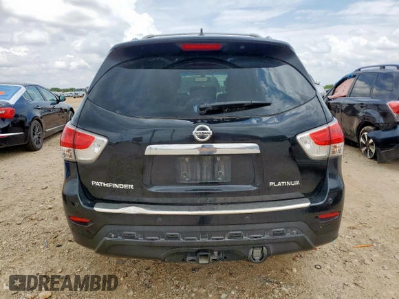 2015 Nissan Pathfinder Platinum with VIN 5N1AR2MN7FC684799, listed as a Copart auction lot 63605825 with 171,110 mi miles and Clean title. Bid and sale history available at DreamBid. Image 6.