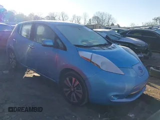 2015 Nissan LEAF SV with VIN 1N4AZ0CP1FC318788, listed as a IAAI auction lot 41572300 with 144,452 mi miles. Bid and sale history available at carsss.com. Image 1.