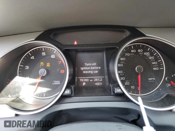 2016 Audi A5 Premium with VIN WAUD2AFR4GA001175, listed as a Copart auction lot 53177655 with 76,380 mi miles and Salvage title. Bid and sale history available at DreamBid. Image 9.