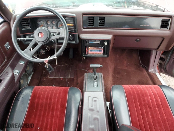 1986 Chevrolet Monte Carlo Sport SS with VIN 1G1GZ37G9GR168453, listed as a Copart auction lot 82286584 with 16,546 mi miles and Salvage Title. Bid and sale history available at carsss.com. Image 8.