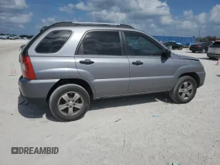 2009 Kia Sportage LX with VIN KNDJF724597601906, listed as a Copart auction lot 45317365 with 196,474 mi miles and Salvage Title. Bid and sale history available at carsss.com. Image 3.