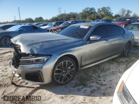 2020 BMW 7 Series 750i xDrive with VIN WBA7U2C03LGJ59954, listed as a Copart auction lot 81485144 with 0 mi miles and Salvage Title. Bid and sale history available at carsss.com. Image 1.