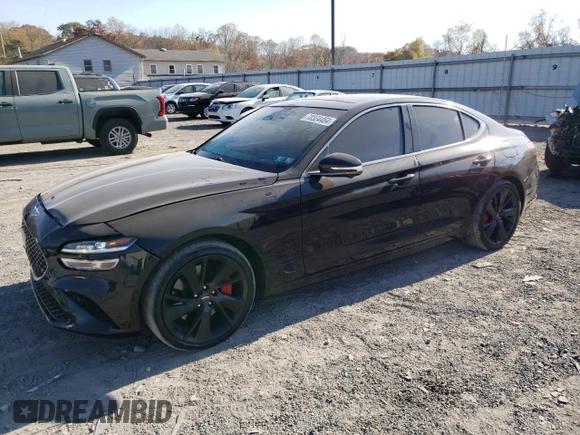 2022 Genesis G70 3.3T with VIN KMTG54TE4NU096876, listed as a Copart auction lot 78324464 with 32,349 mi miles and Salvage Title. Bid and sale history available at DreamBid. Image 1.