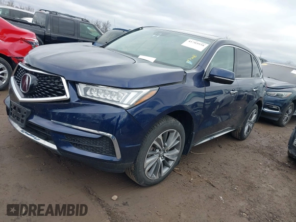 2017 Acura MDX w/Technology Pkg with VIN 5FRYD4H5XHB024459, listed as a IAAI auction lot 41703958 with 1 mi miles. Bid and sale history available at carsss.com. Image 17.