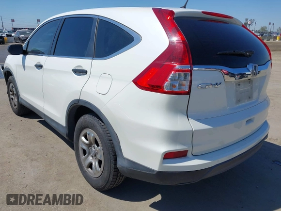 2015 Honda CR-V LX with VIN 5J6RM3H38FL001426, listed as a IAAI auction lot 42152168 with 185,657 mi miles and . Bid and sale history available at carsss.com. Image 3.