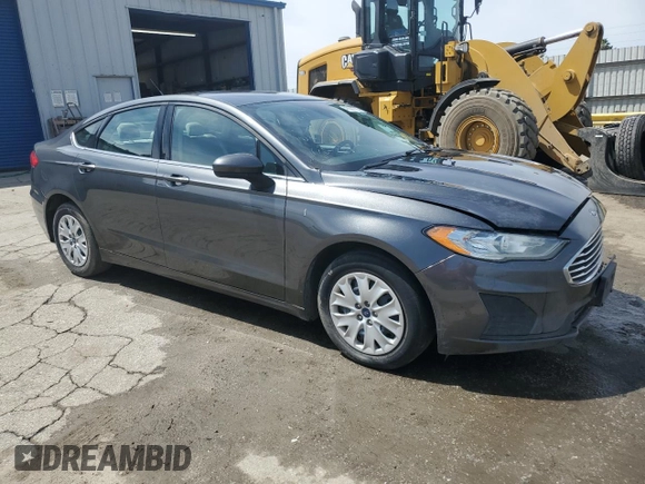 2019 Ford Fusion S with VIN 3FA6P0G75KR108633, listed as a Copart auction lot 48537705 with Not Provided miles and Clean Title. Bid and sale history available at DreamBid. Image 4.