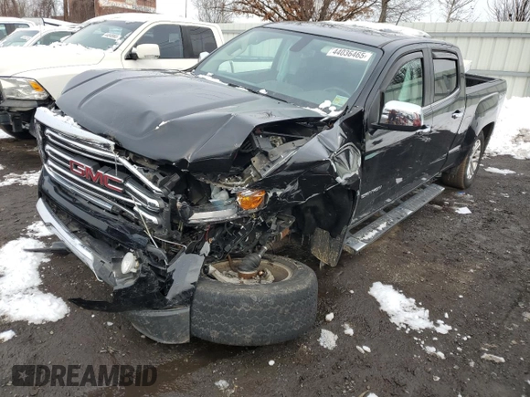 2015 GMC Canyon 4WD SLT with VIN 1GTG6CE35F1236096, listed as a Copart auction lot 44036465 with 55,829 mi miles and Salvage Title. Bid and sale history available at carsss.com. Image 1.