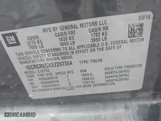 2014 Chevrolet Silverado 1500 LT with VIN 1GCRCRECXEZ297304, listed as a IAAI auction lot 40954344 with 185,323 mi miles. Bid and sale history available at carsss.com. Image 9.