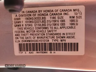 2014 Honda CR-V LX with VIN 2HKRM3H3XEH510104, listed as a Copart auction lot 50400465 with 105,095 mi miles and Salvage Title. Bid and sale history available at carsss.com. Image 15.