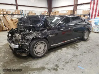 2020 Genesis G90 3.3T Premium with VIN KMTF34PA8LU081156, listed as a Copart auction lot 44808875 with 53,629 mi miles and Salvage Title. Bid and sale history available at carsss.com. Image 1.