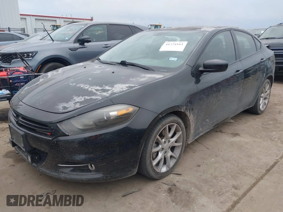 2013 Dodge Dart SXT with VIN 1C3CDFBA5DD107641, listed as a IAAI auction lot 41374161 with 163,847 mi miles. Bid and sale history available at carsss.com. Image 2.