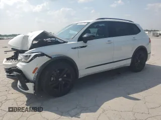 2023 Volkswagen Tiguan SE R-Line Black with VIN 3VVCB7AX0PM006045, listed as a Copart auction lot 59591775 with 44,155 mi miles and Salvage title. Bid and sale history available at DreamBid. Image 1.