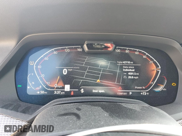 2021 BMW X5 sDrive40i with VIN 5UXCR4C00M9F54602, listed as a Copart auction lot 62417255 with 42,110 mi miles and Salvage title. Bid and sale history available at DreamBid. Image 9.