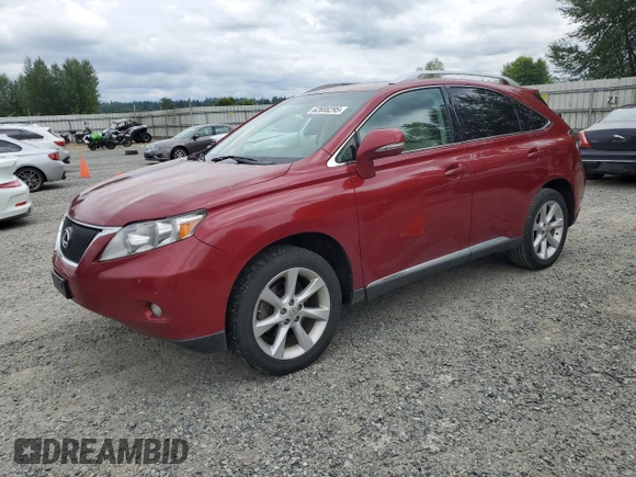 2010 Lexus RX 350 with VIN 2T2BK1BAXAC004977, listed as a Copart auction lot 62608295 with 132,752 mi miles and Non repairable. Bid and sale history available at DreamBid. Image 1.