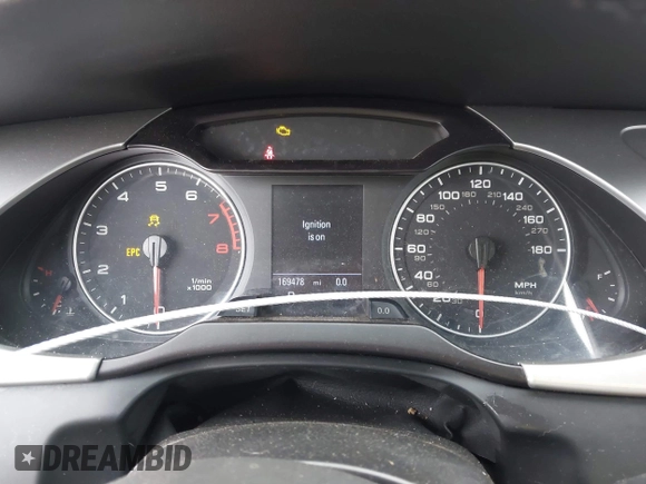 2010 Audi A4 2.0T Premium Plus with VIN WAUEFAFL2AN001812, listed as a IAAI auction lot 41501229 with 169,478 mi miles. Bid and sale history available at carsss.com. Image 7.